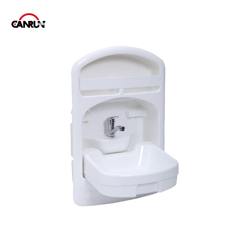 

Folding Sink Top White Box Hands Packing Modern Technical Mount RV Easy Clean 3-Year Warranty No Handle