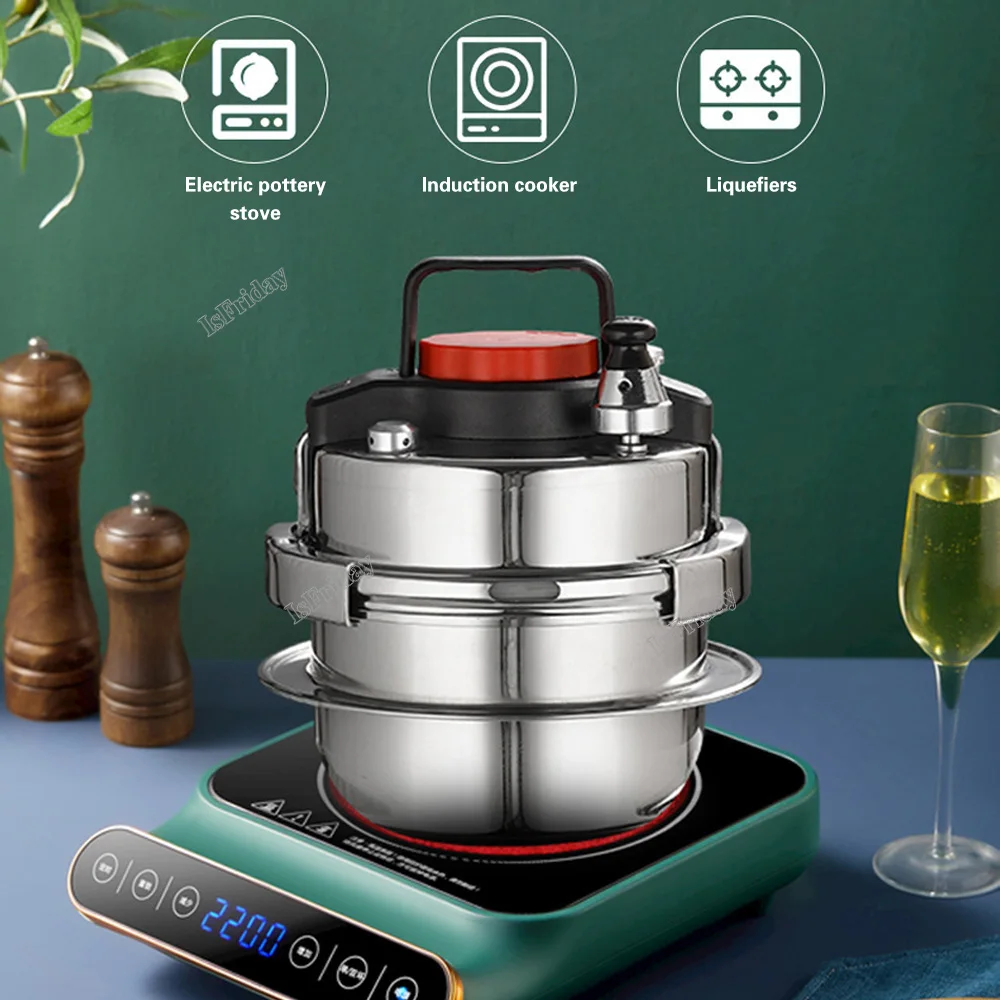 

1.4L Outdoor Pressure Cooker MIni Electric Rice Cookers Cooking Pot Kitchen Cookware 5 Minutes Quickly Cooking for Camping