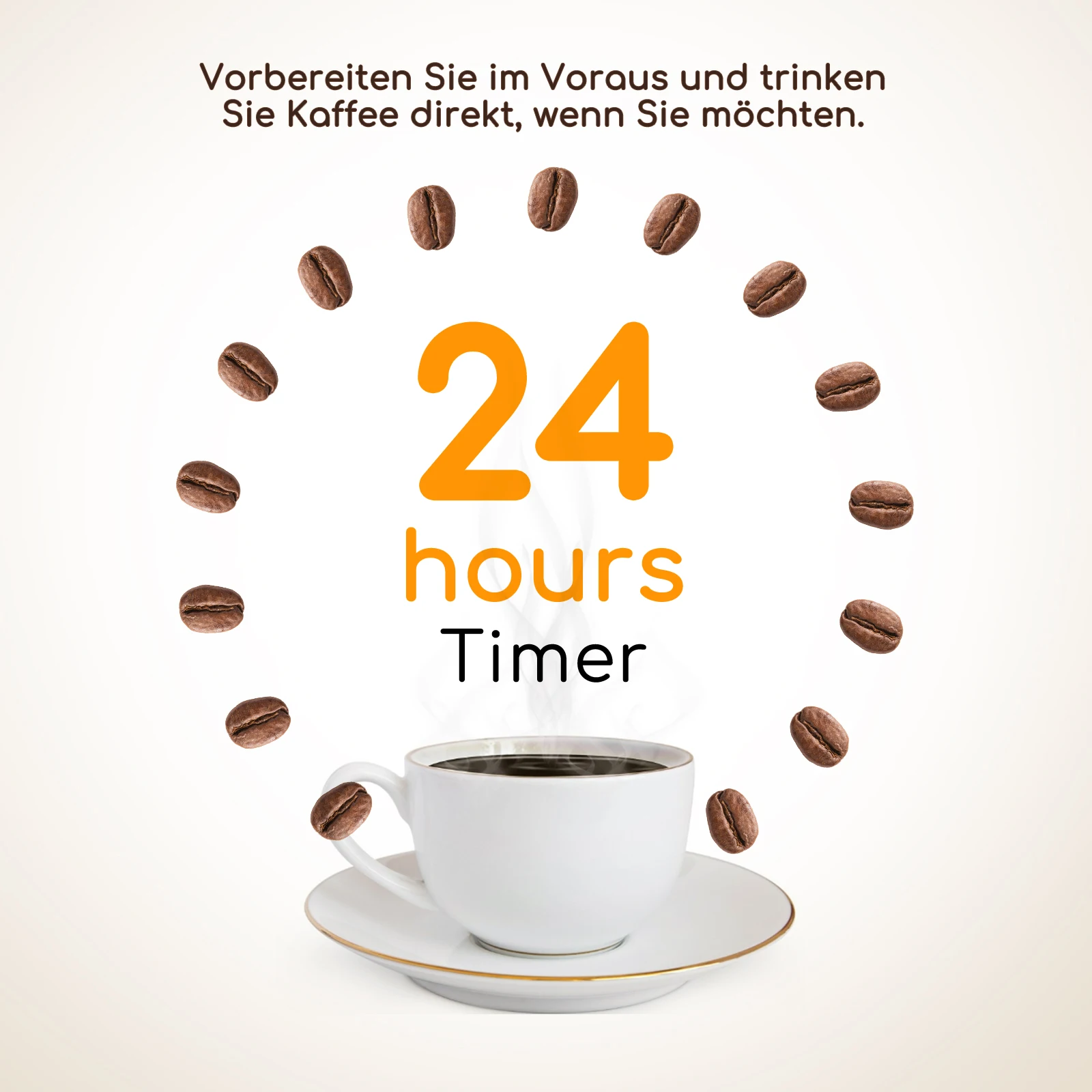 Aigostar Bonnie - ماكينة صنع القهوة من الفولاذ المقاوم للصدأ مع مؤقت، قابلة للبرمجة 24 ساعة، شاشة LCD، لوحة تدفئة، إيقاف تلقائي