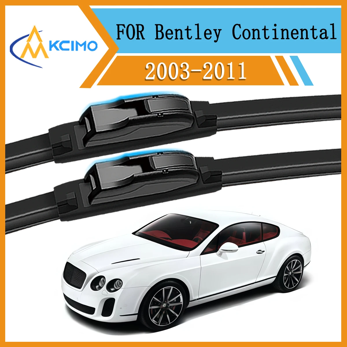 

Rubber Windshield Wipers Direct Fit For Bentley Continental GT 2003-2011 Driver & Passenger Side Durable Front Wiper Blade Pair