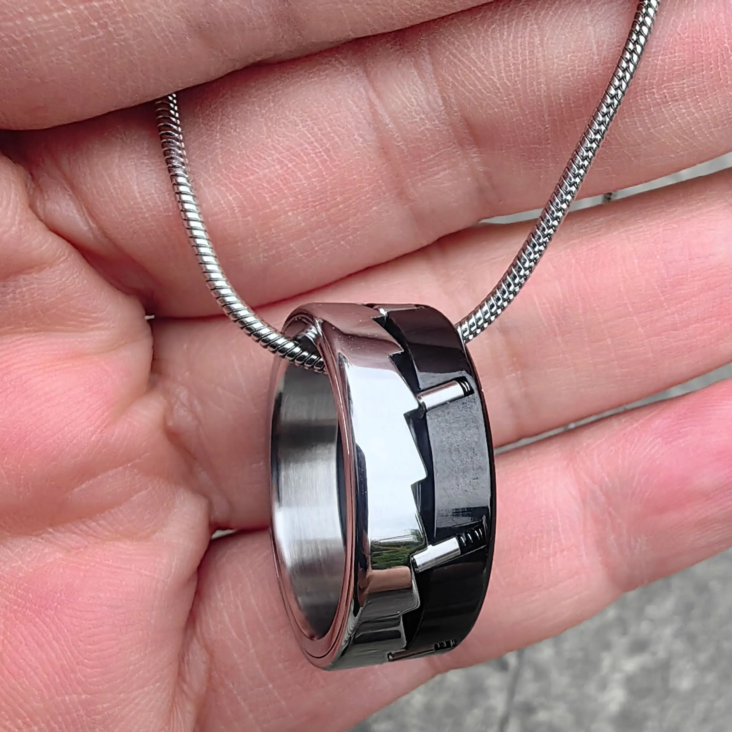 

EDC Fidget Sliders, модный аксессуар, кольцо с храповым механизмом + ожерелье, снятие стресса для взрослых, металлическое СДВГ, повседневное ожерелье, катическая монета