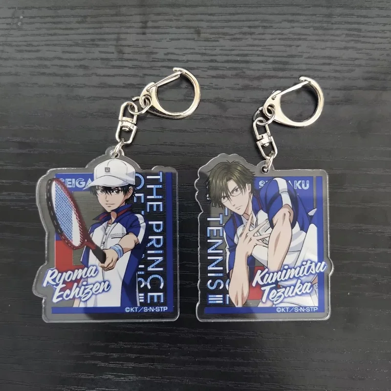 Japan Anime New Prince Of Tennis Figures Ryoma Echizen Tezuka Kunimitsu Acrylic Keychains Bag Pendant Keyrings Accessories Toys