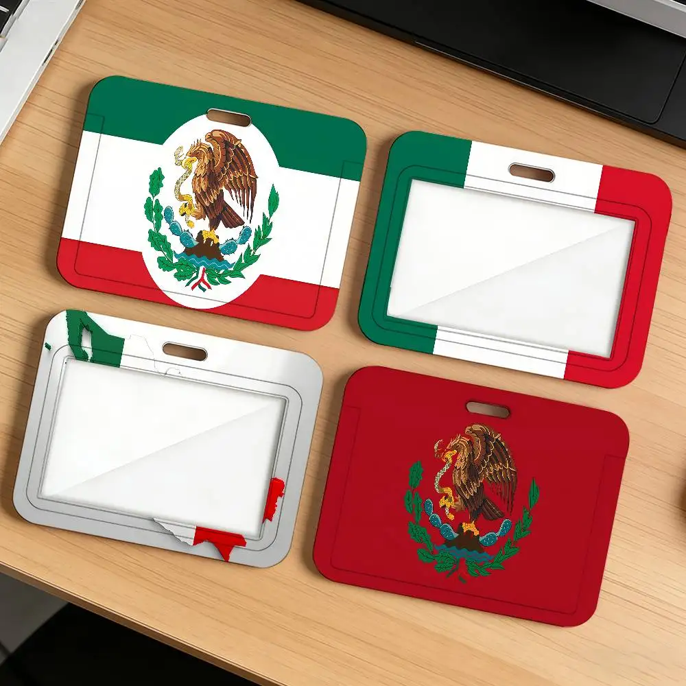 Flag Of MEXICO Card Holder Student ID Case Daily Use Subway Commute Work Cover Office School Bus Protector