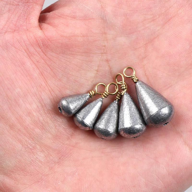 21PCSBoxed olive-shaped lead sinkers for long-distance casting fishing rods, water drop lead sinkers, small accessories for fish view 4