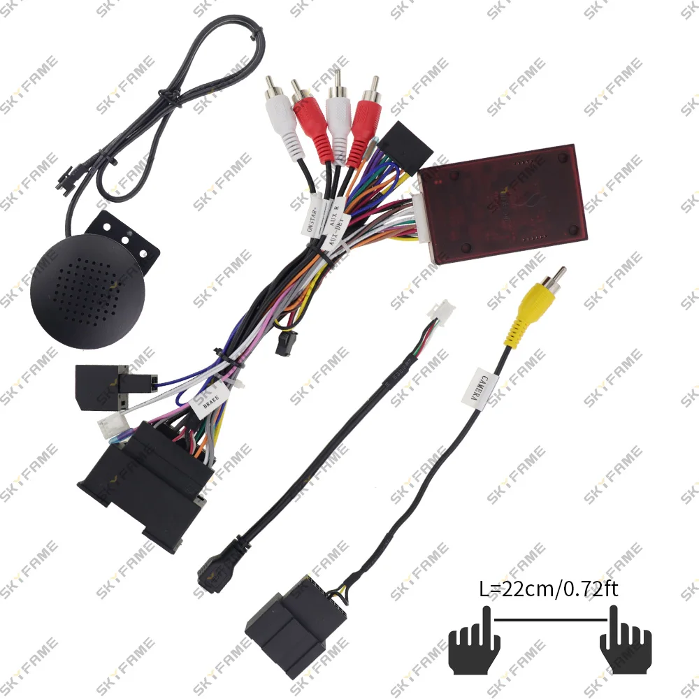 SKYFAME 16pin Car Stereo Wire Harness Adapter Power Cable Canbus Box For Chevrolet GM Series GM-SS-04A