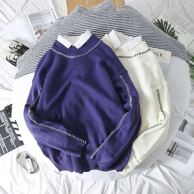Maglione da uomo alla moda con personalità alla moda, ampio e pigro