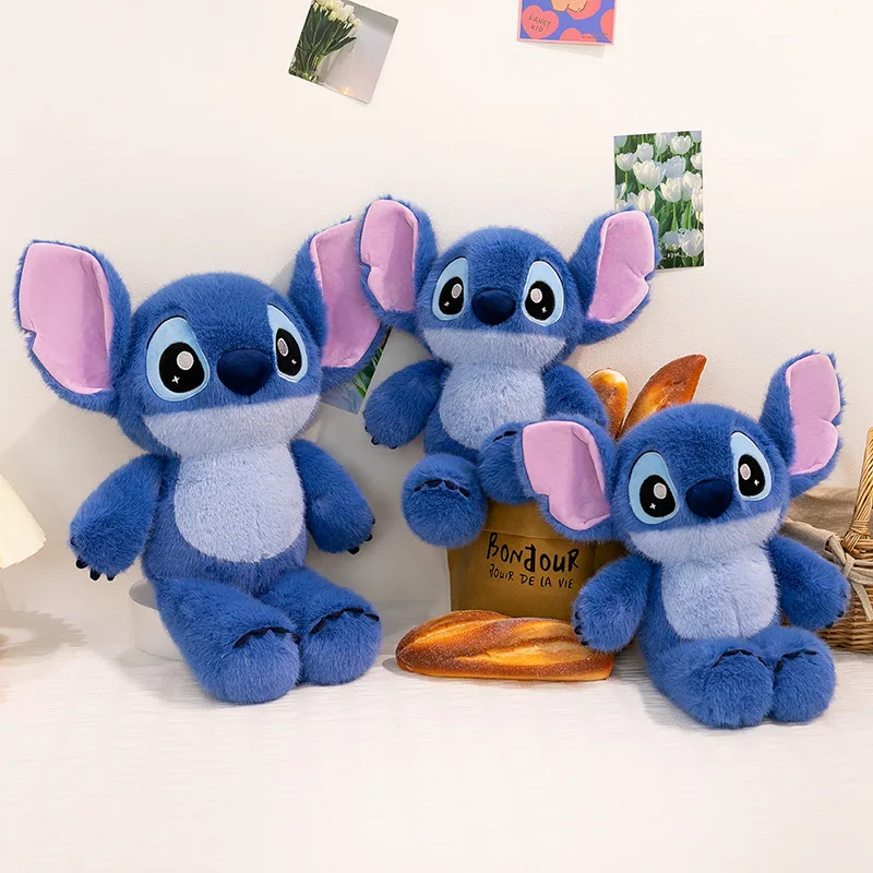 디즈니 카와이 플러시 스티치 인형 라벤더 드림 핑크 키체인 백팩 참 귀여운 플러시 장난감 어린이 생일 크리스마스 선물
