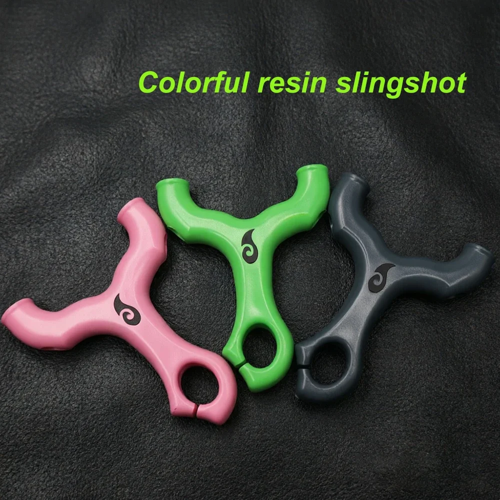 Colorful Resin Card Ball Slingshot Recreational Shooting Pocket Slingshot Portable Rapid Shooting Outdoor Equipment