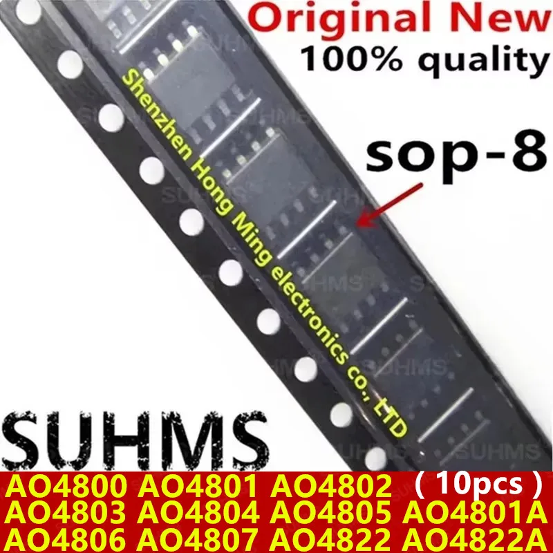(10 sztuk)100% Nowy AO4800 AO4801 AO4802 AO4803 AO4804 AO4805 AO4806 AO4807 AO4822 AO4822A AO4801A sop-8 Chipset