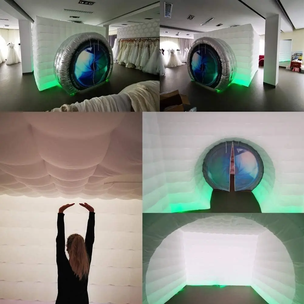 Sayok Inflatable Camera Photo Booth Enclosure Inflatable Camera Cube Tent Photobooth Props Backdrop for Advertise Wedding Show