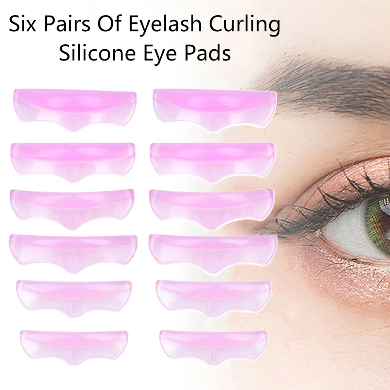 6Pairs Purple Crown Silicone Eyelash Perm Pads Sticky Lashes Rod Shields Lifting Eyelash Curler Accessories Eyelash Lifting Tool