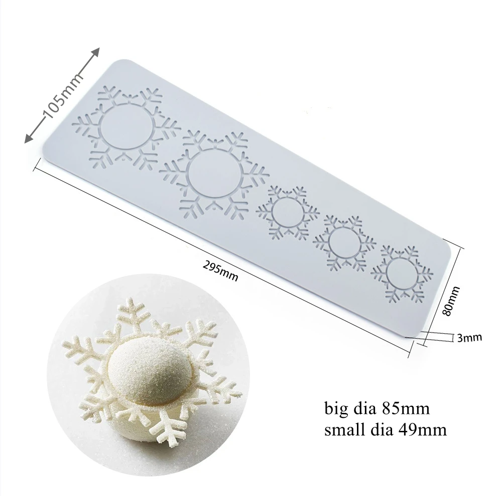 Christmas Decoration Tree Snowflake Deer Horn Design Cake Molds Sugar Craft Silicone Pad Chocolate Fondant Lace Mat M723