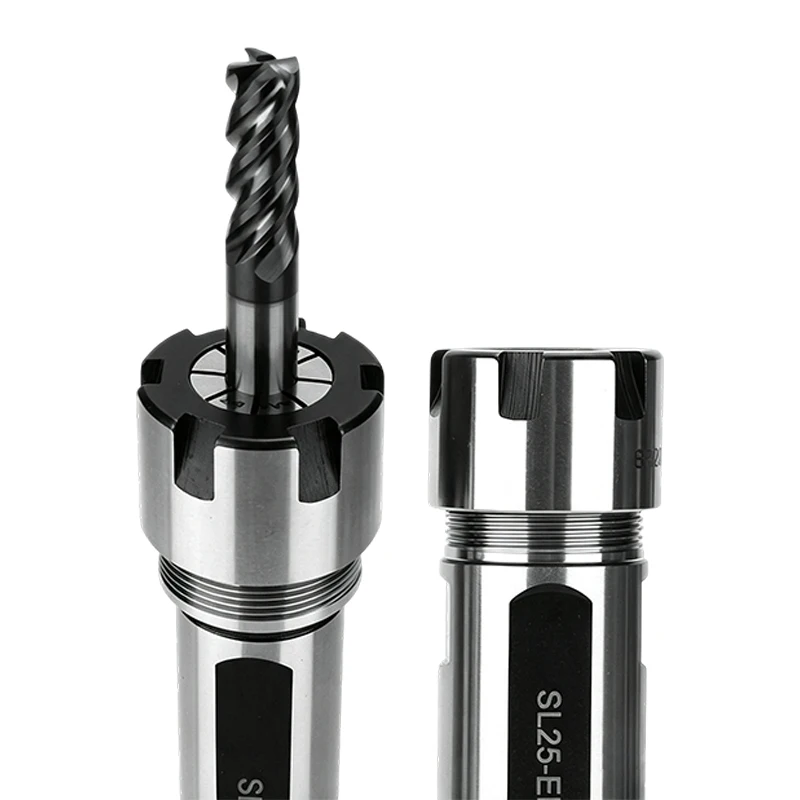 Collet Chuck Holder SL12 SL16 SL20 SL25 SL25.4 with 70L Extension Straight Shank for ER11 ER16 ER20 ER25 Collets-Machining Tools