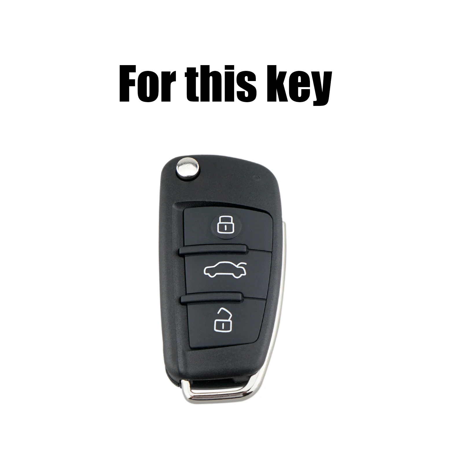 For Audi A2 A3 A4 A6 A6L A8 TT RS S1 Q5 Q7 A1 Q3 Quattro Flip Key Fob Shell 3 Button Folding Remote Car Key Shell No Blade Auto