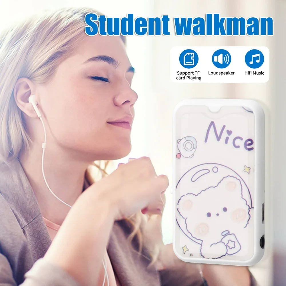 Mini cartoon pattern music MP3 player student sports running music walkman with data cable