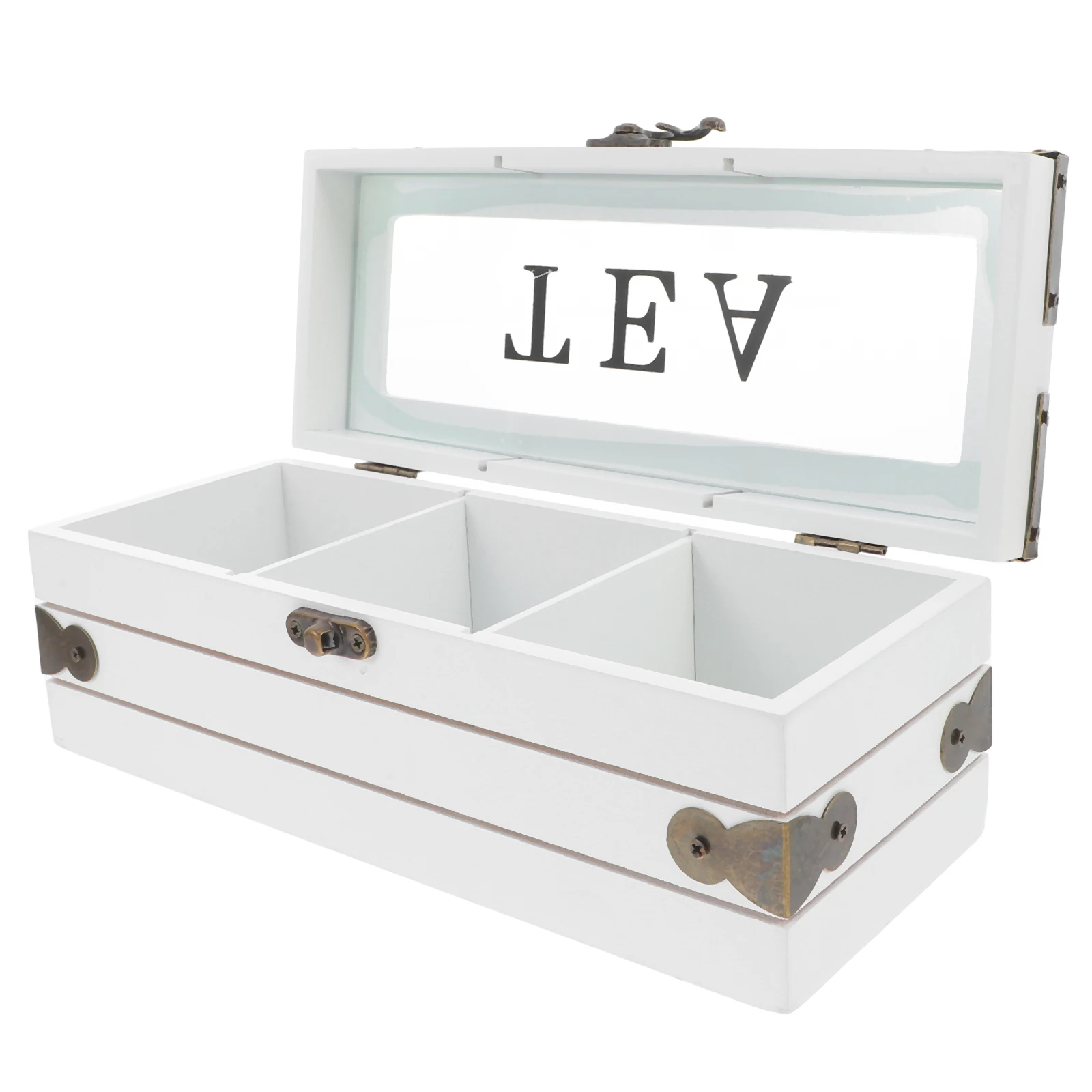 

Tea Bag Storage Box Wooden Tea Coffee Holder Divided Compartments Great Sturdy Design Compact Size Home