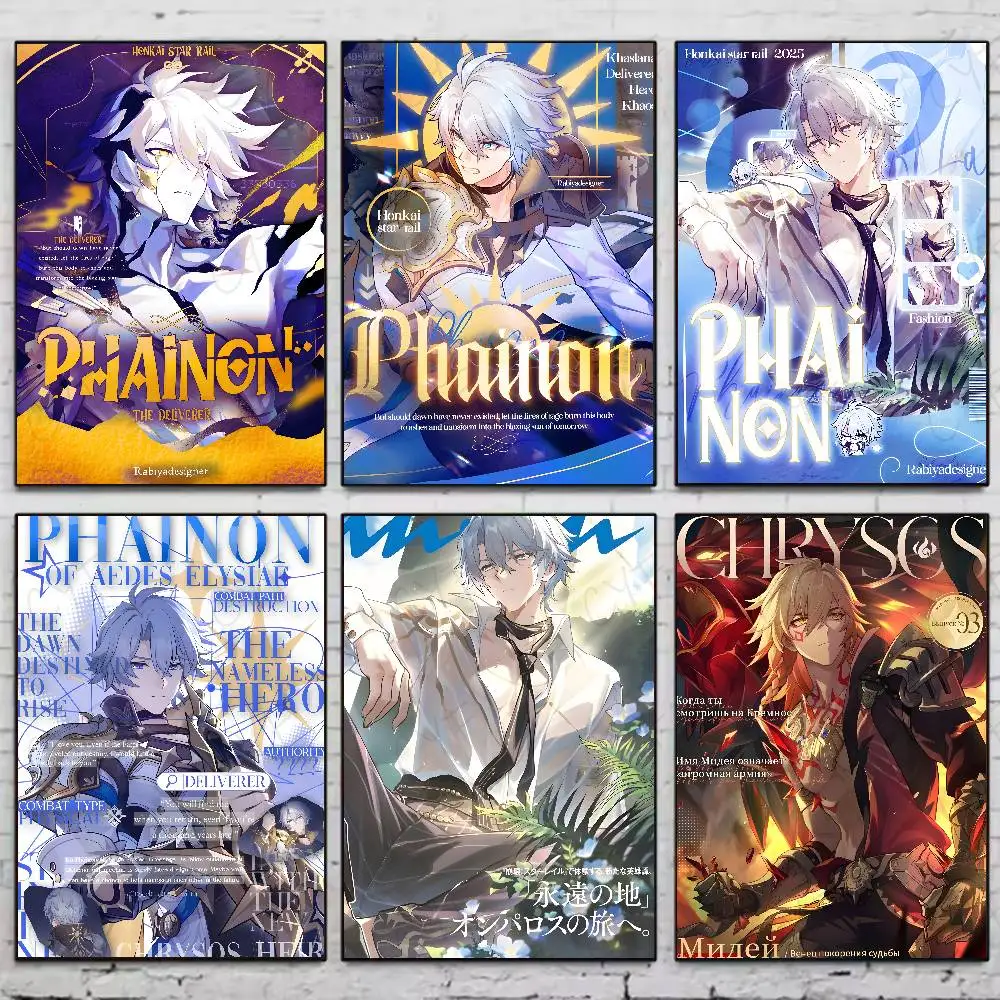 Video Game Phainon Honkai S-Star Rail Poster Dorm Living Room Wall Decoration Painting Stickers Gift Home Decor Modern Style