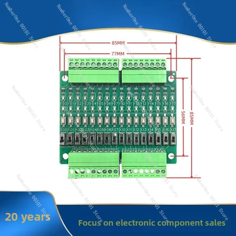Domestic PLC simulation board debugging board input and output test board 16 in 16 out//relay all compatible