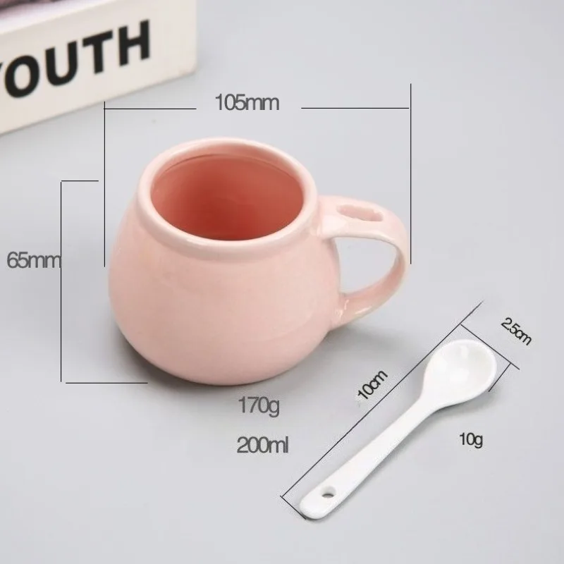 2025 Niche High-End Mug Home Small Cute Ceramic Sophisticated Water Cups High-Aesthetic Minimalist Cream-Style Office Coffee Cup