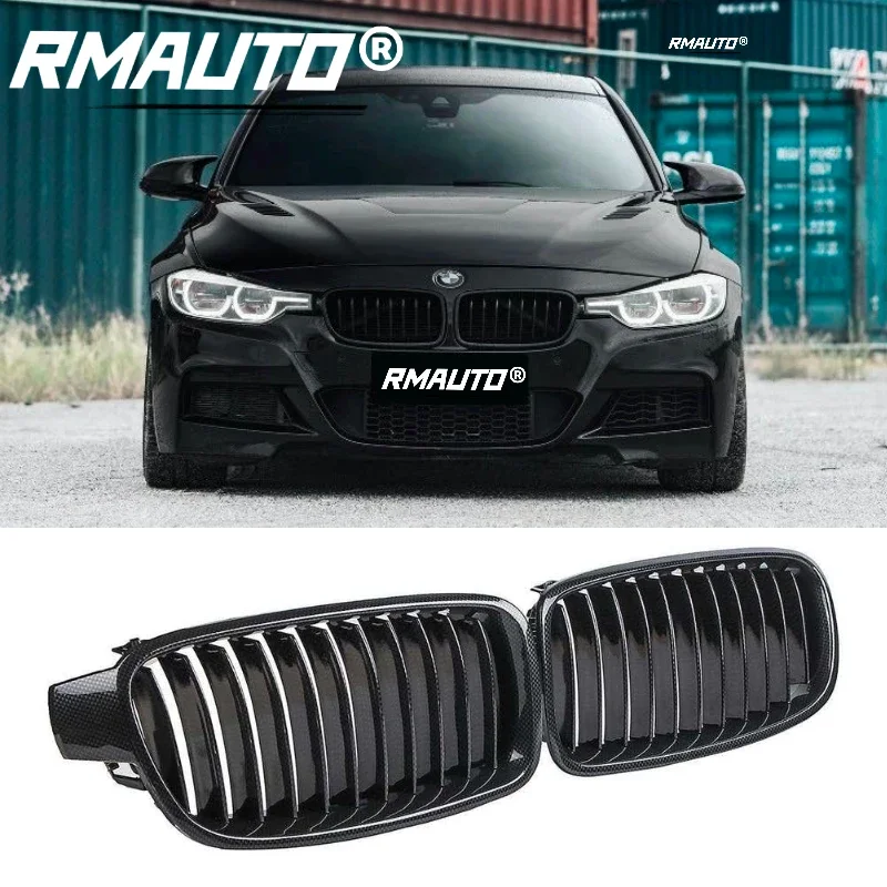 

1 Pair Carbon Fiber Car Front Kidney Grill Grille Racing Grills For BMW 3 Series F30 F31 F35 2012-2018 Car Styling Accessories