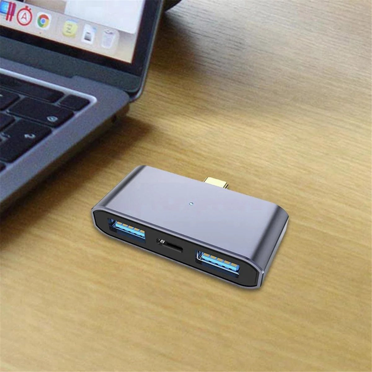 Type C Laptop Docking Station Multiport USB Adapter Dongle for Fast Data Transmission, and Portable