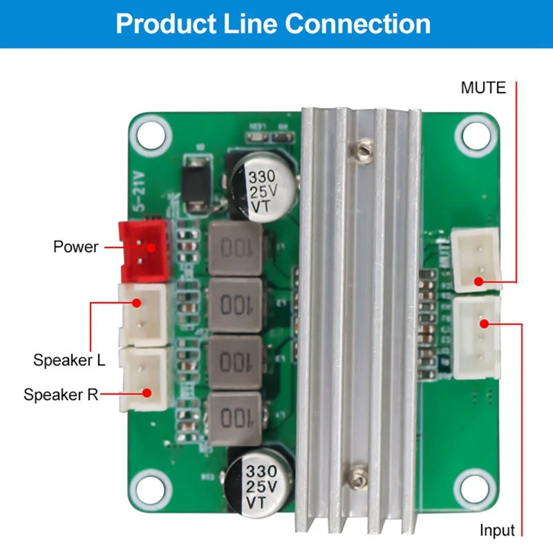 TPA3116 สเตอริโอเครื่องขยายเสียง TPA3116D2 50W และ 50W Dual Channel เครื่องขยายเสียงดิจิตอลโมดูล DC12-24V