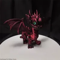 3D Printed Multi-Jointed Movable Flying Dragon Figurine - High-Quality Home Decor & Desk Decoration - Unique Gift