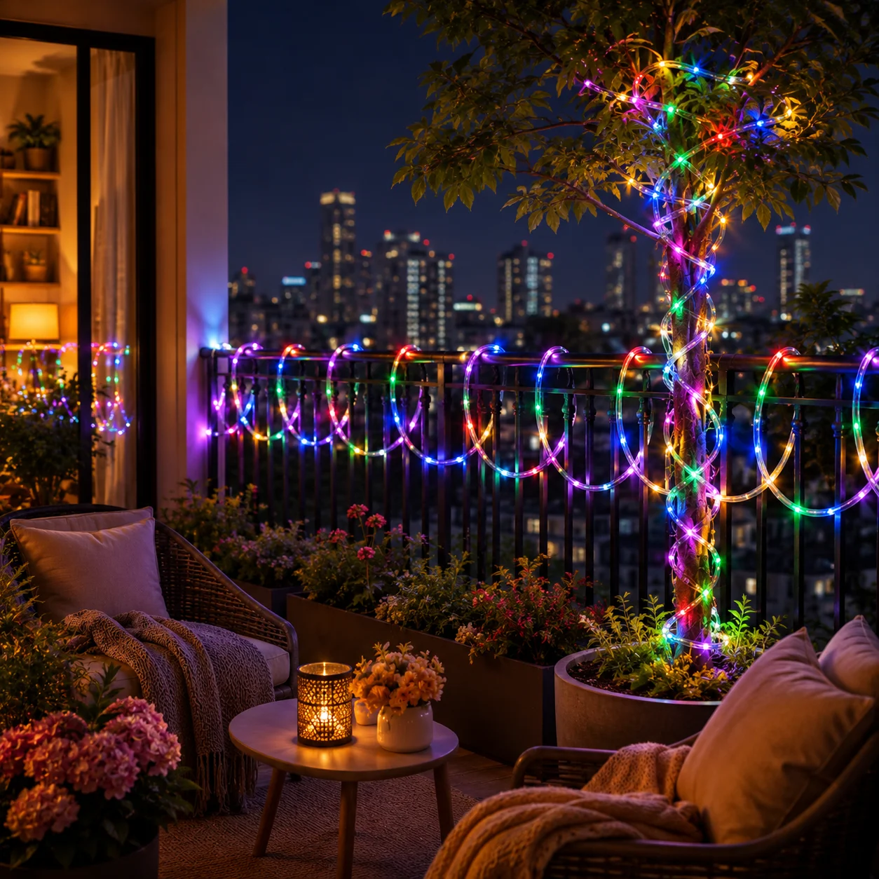 LED String Lights USB Tube Rope Light 7-22M 50-200LED Multicolor Flexible DIY Decor for Bedroom Patio Party Christmas Halloween