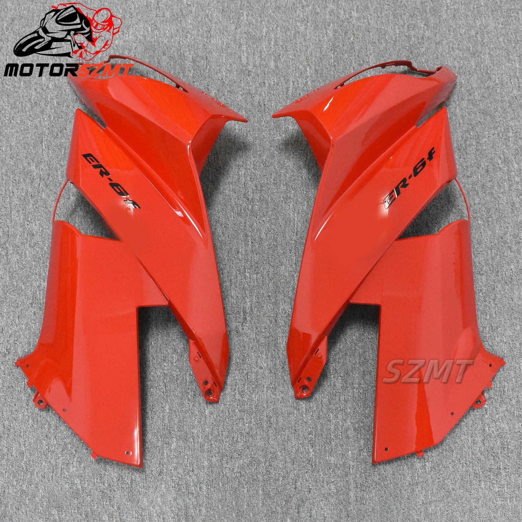 Motorcycle Fender Frame Cover Fuel Tank Guard Side Panel Fairing Kit Dry Carbon Fiber For KAWASAKI ER6F 2009-2011 red gree