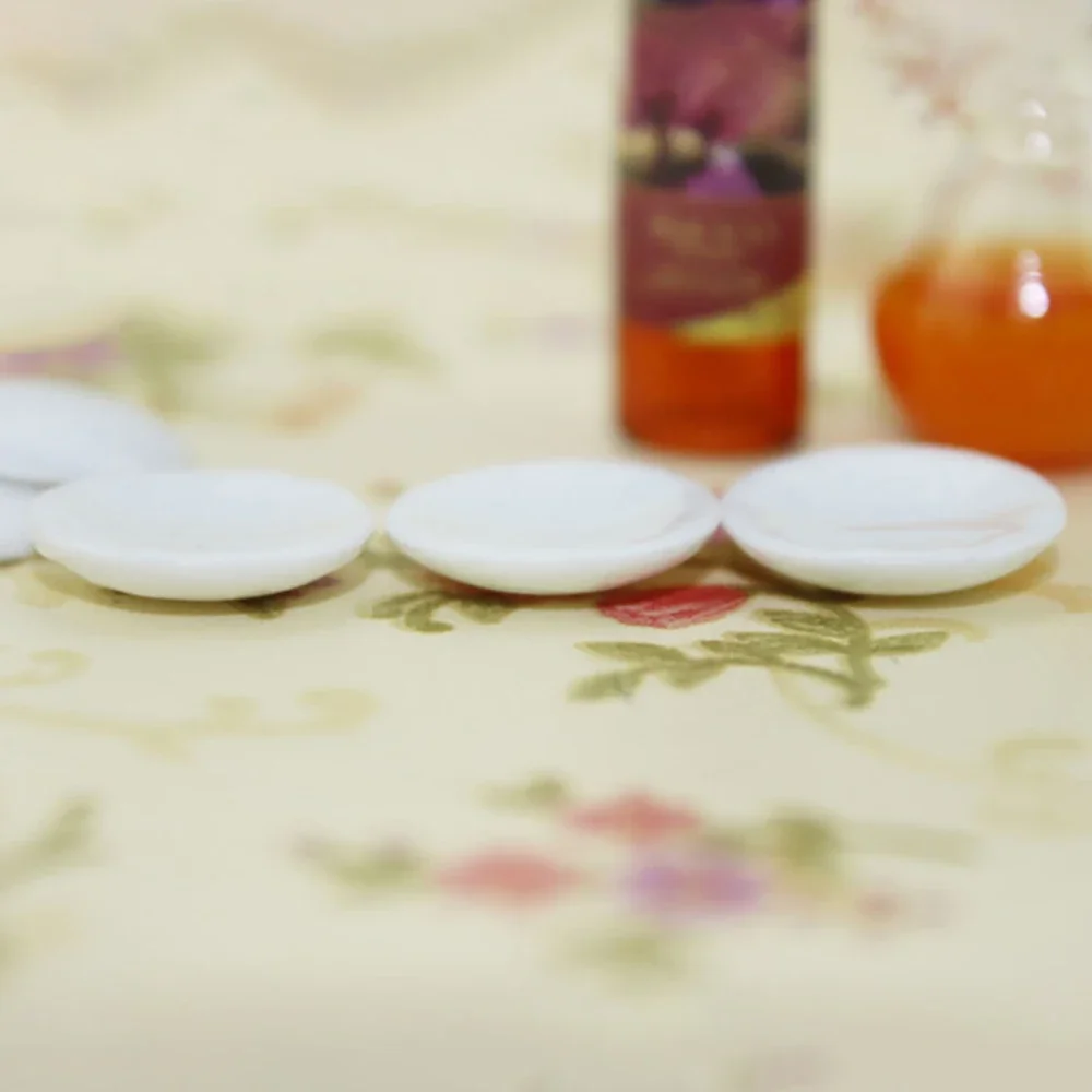 5Pcs 1/12 Dollhouse Miniature Accessories Mini Ceramic Food Plate Kitchen Fruit Dish Model Toy for Doll House Decoration ob11