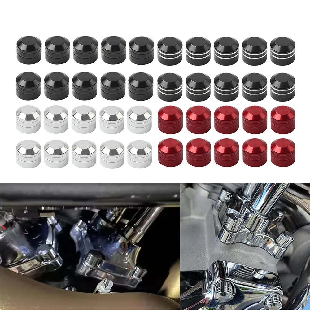 10pcs/set Bolts Toppers Caps Engine Bolt Topper Cap Cover For Harley Twin Cam Dyna Softail 7.5mm-10mm / 9mm-12mm / 11mm-14.5mm