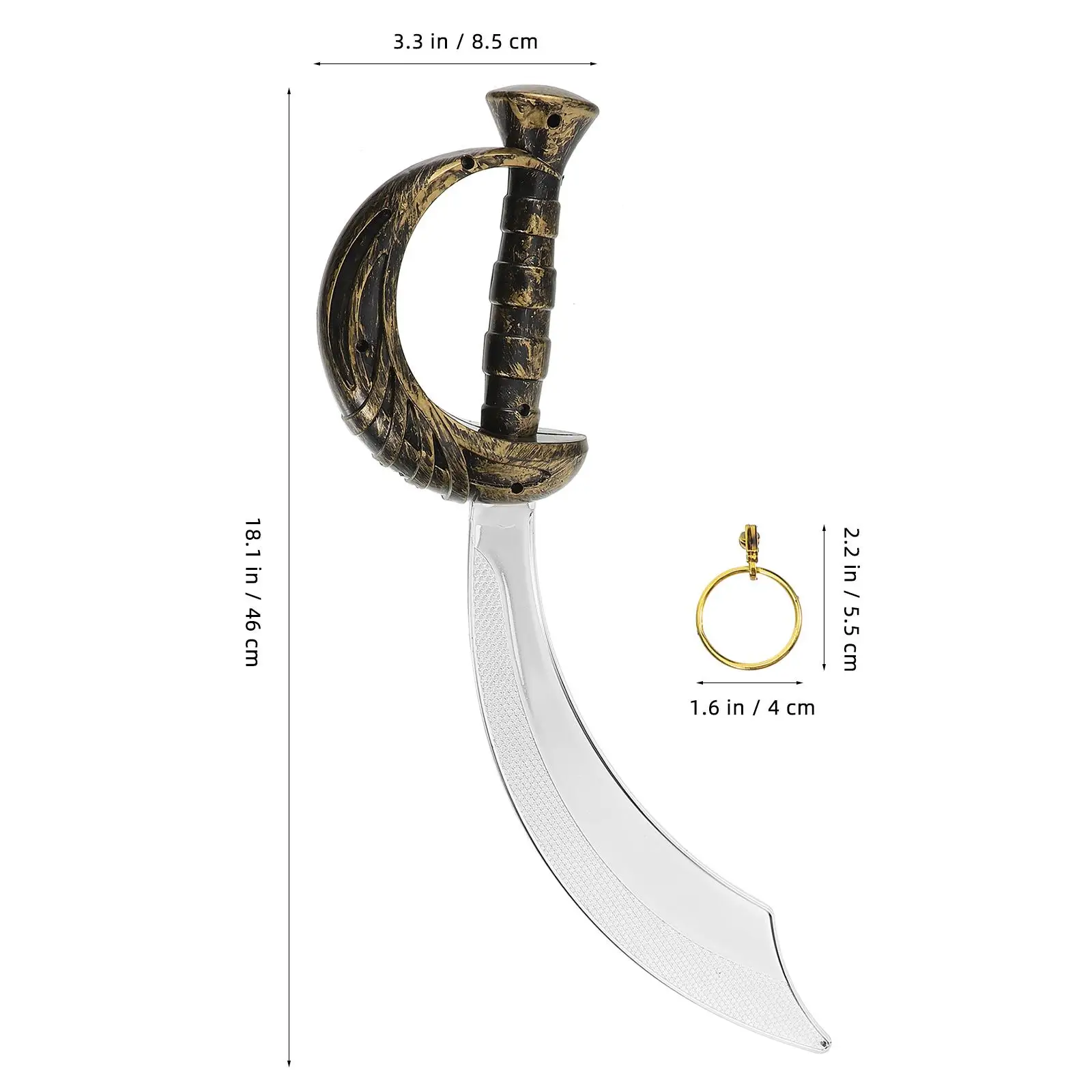 1 세트 해적 검 장난감 할로윈 코스프레 의상 파티 소품 플라스틱 해적 검 장난감 시뮬레이션 해적 검 아이 코스프레 선물