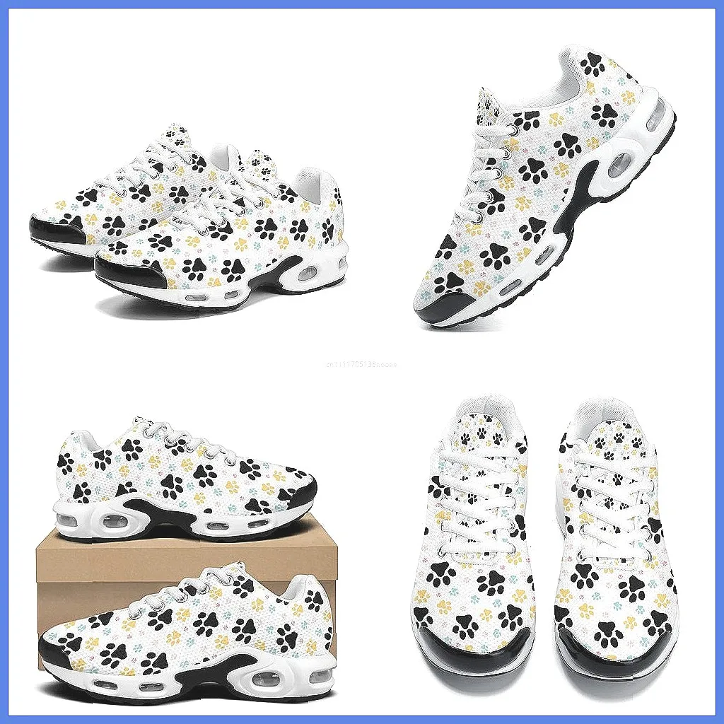 

Custom Men Women Casual Shoes Colorful Paw Print Air Cushion Breathable Sport Sneakers