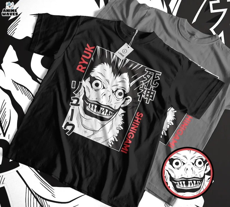 Classic Anime Dark Character Unisex T-shirt - Japanese Manga Design, Unique Graphic Art, Timeless Style, Nostalgic Fashion