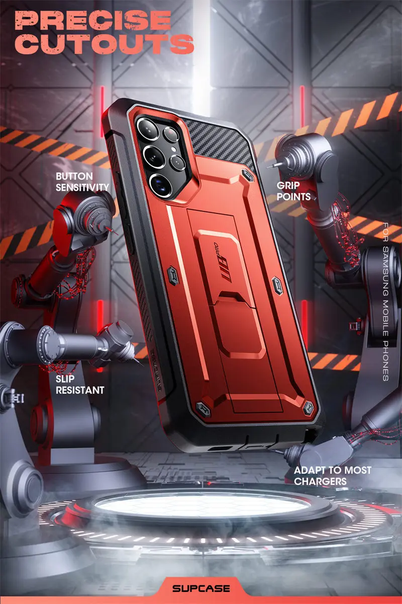 SUPCASE For Samsung Galaxy S22 Ultra Case (2022) 6.8 inch UB Pro Full-Body Holster Cover WITHOUT Built-in Screen Protector