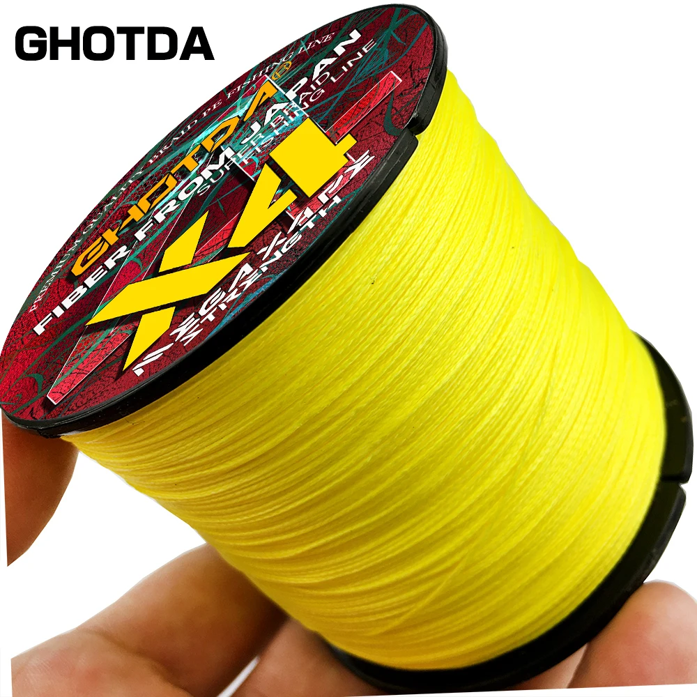 100M Ghotda Brand Japan Multifilament 100% Unique Braid Construction PE Braided Fishing Line 10LB To 80LB