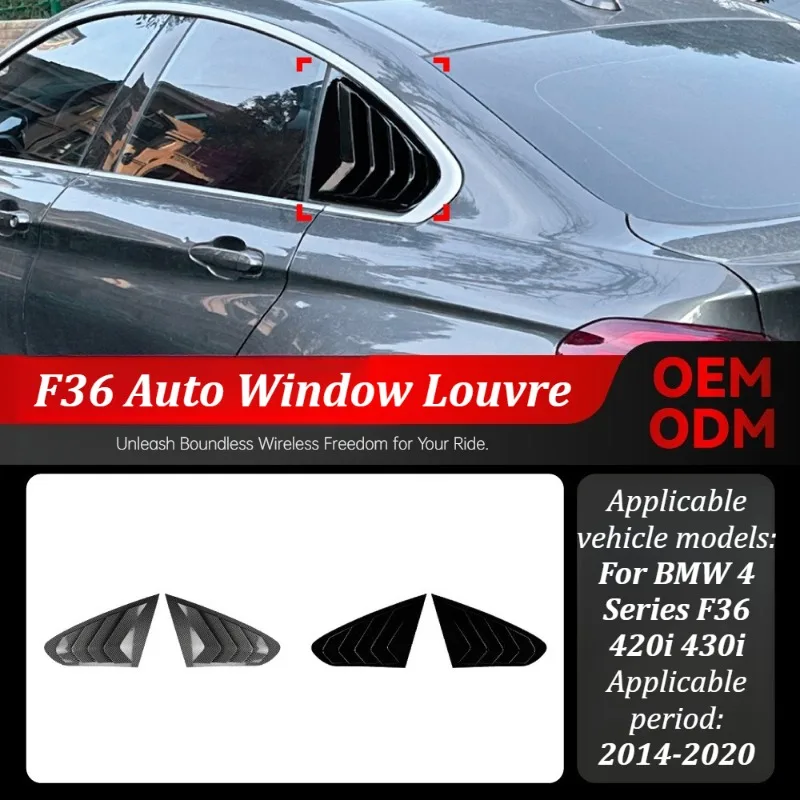 For BMW 4 Series F36 2014-2020 420i 430i Triangle Louvre Window Cover Sticker Auto Exterior Car Accessories Custom Modification