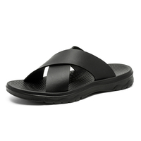 PU Leather Slippers Men Slides Summer Casual Beach Shoes Slip-Ons Flats Indoor Outdoor Flats Big Size 47 48 Dropshipping