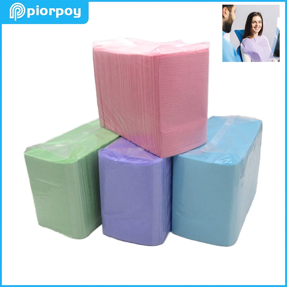 PIORPOY Dental Clean Bib Pad Disposable Bibs Table Covers Clean Patient Dental Napkins Tattoo Accessorie Dropship 125Pcs/Pack