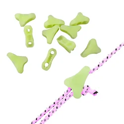 10-30 Luminous Tent Awning Rope Fastener Non-Slip Wind Rope Buckles Triple-Cornered Cord Tightener Paracord Triangles Buckle
