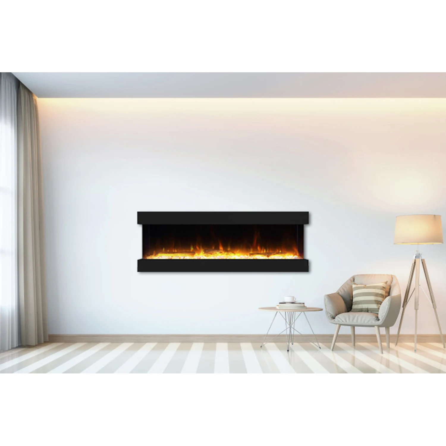 72 Inch Factory Wholesale 3 Sided Electric Fireplace Indoor Artificial Electric Fireplace For Hot Sale