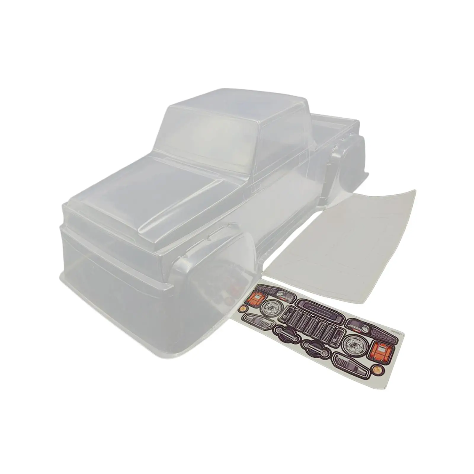 RC Clear Body, RC Car Shell Cover, Unpainted RC Car Body Shell Frame for RC4WD TF2 1/10 Car Replacement