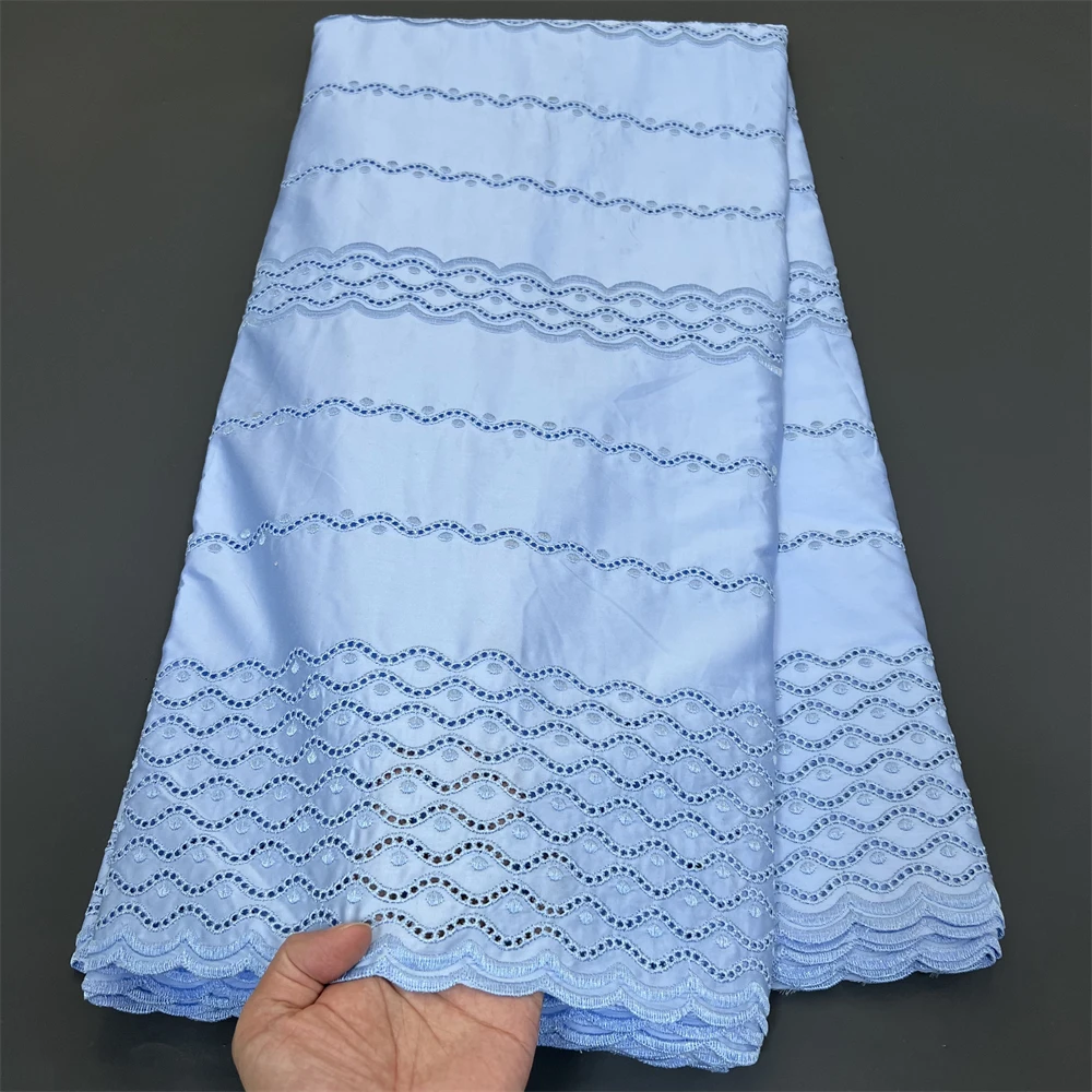 

2024 New Cotton Lace African Atiku Fabric High Quality Swiss Voile Polish Lace Cotton Fabrics for Men and Women Cotton Laces