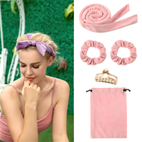 Heatless Curling Rod Headband No Heat Hair Curlers Women Lazy Hair Rollers Silk Curls Sleeping Soft Headband Hair Styling Tools