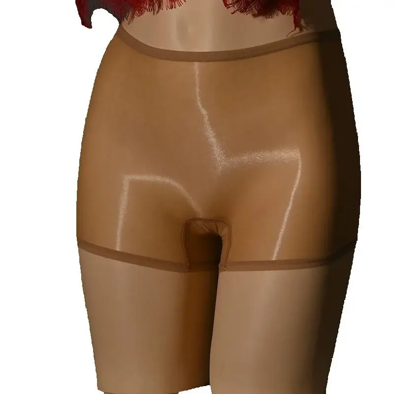 

Men Trunks Oil Shiny Glossy Sheer Underwear See-Through Transparent Panties Ultra Elastic Seamless Underpants Open Crotch Boxers