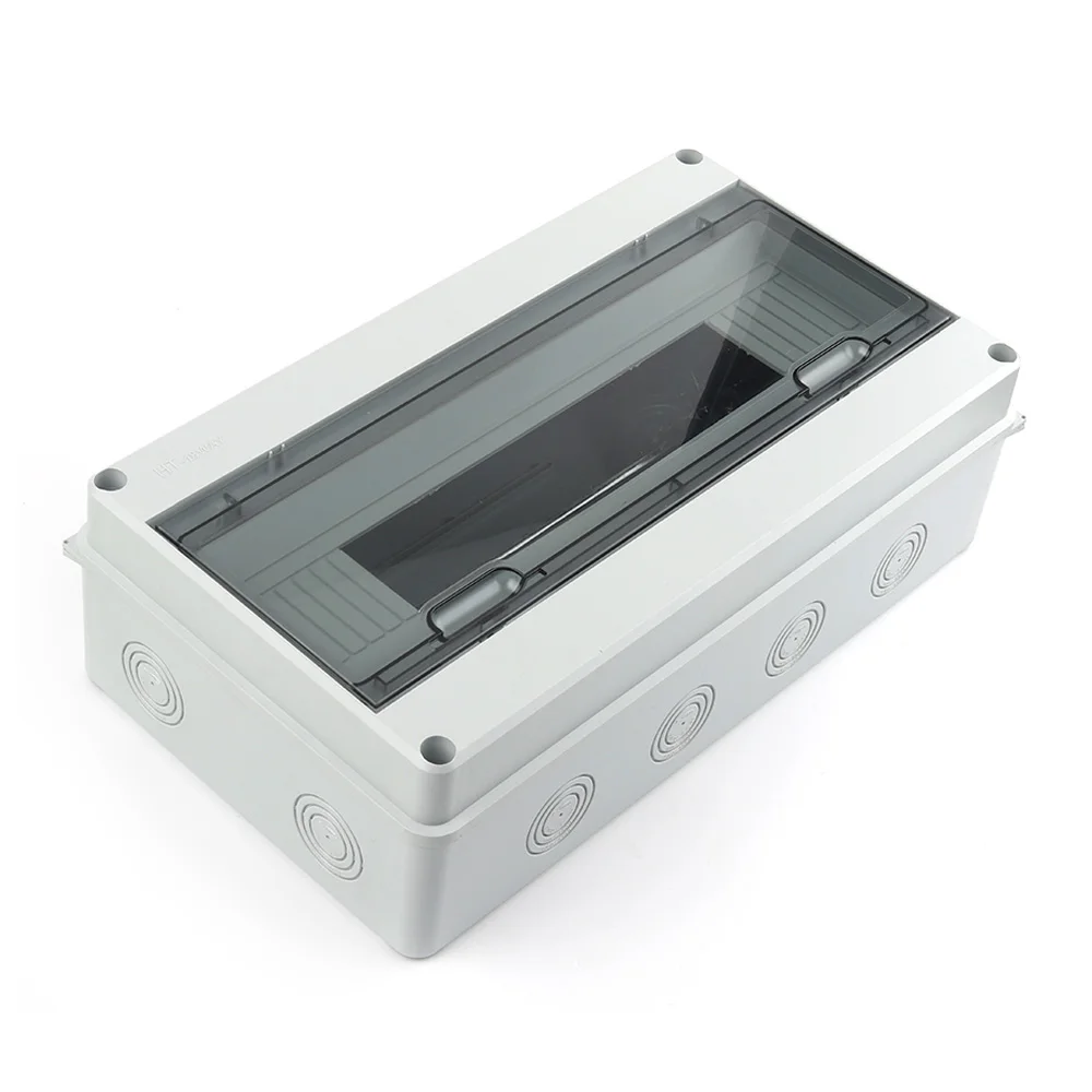 IP65 Waterproof HT-5/8/12/15/18/24 Way Distribution Box Home Outdoor Dustproof Junction Box ABS Plastic Enclosure Switch Box