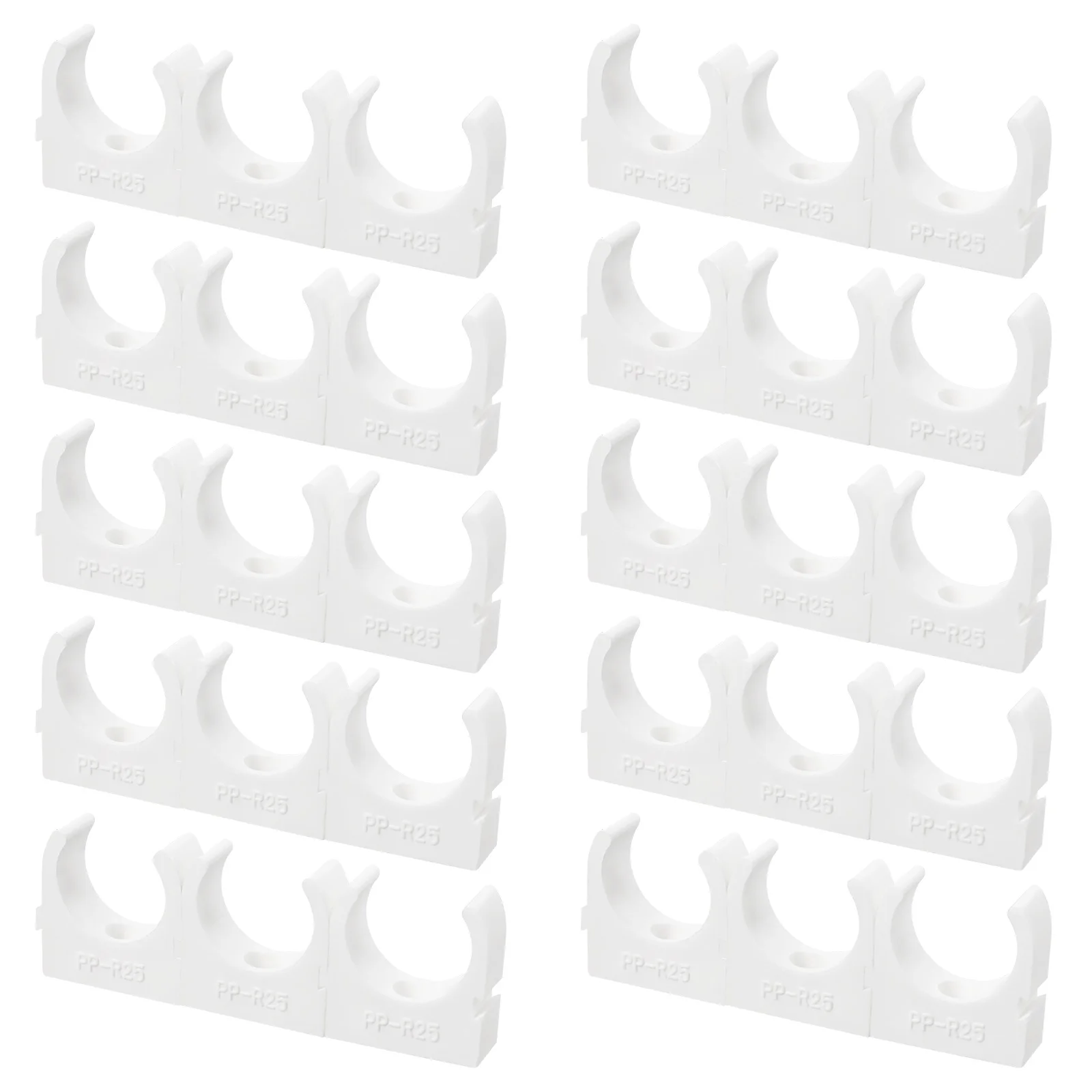 

50 Pcs Shape Clips Pipe Support Clamps Wire ganizer Support Holders High Hardness Durable Plastic Long Service Life