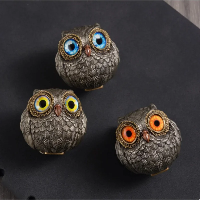 

Cute Owl Simulation Ornament Resin Desktop Lifelike Indoor Garden Figurine Pendant Christmas Gift For Home Decor Gift