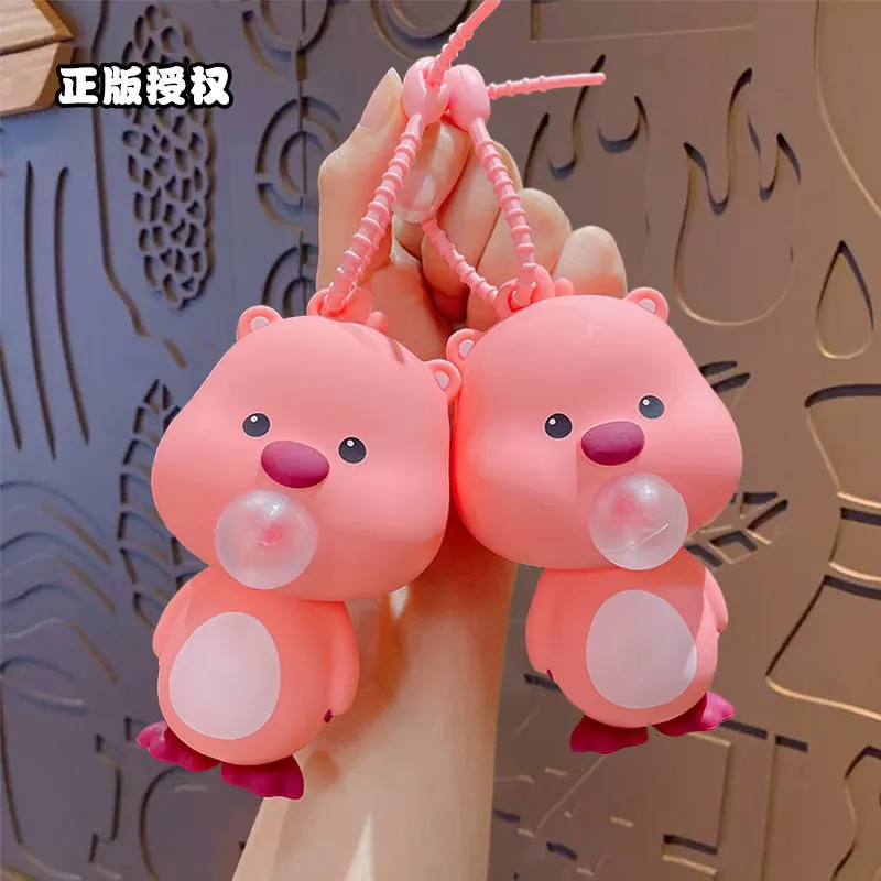 Loopy Blowing Bubble Pinching Joy Keychain Female Ruby Doll Pendant Small Jewelry Loopy Bubble Blowing Stress Reducing Toys Gift