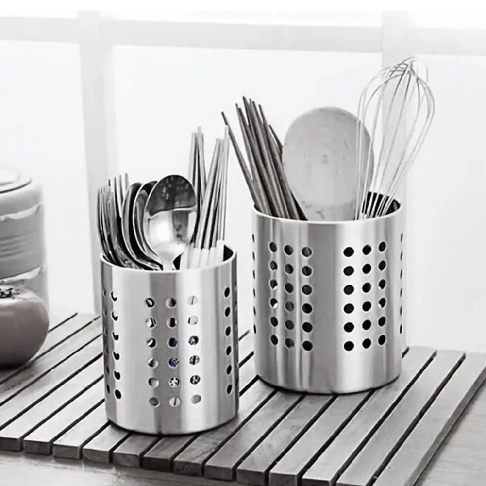 Stainless Steel Chopstick Holder Kitchen Tableware Container Cutlery Utensil Organizer Spoon Knife Fork Rack Kitchen Accessories